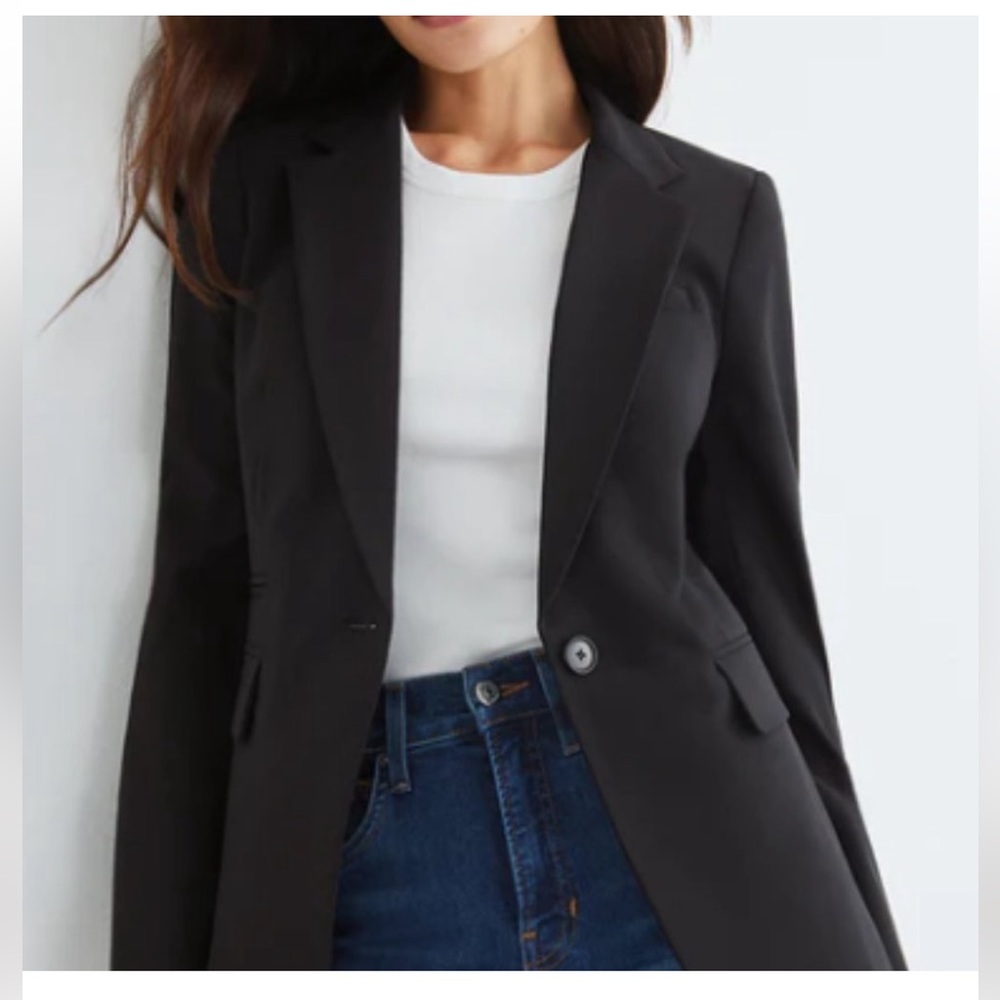 $698 Veronica Beard Black Classic Wool Dickey Jacket Blazer Single Button sz 4 - Picture 2 of 14